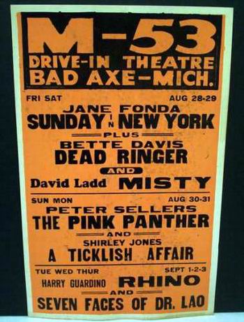 M-53 Drive-In Theatre - OLD AD FROM DRIVEINSDOTCOM